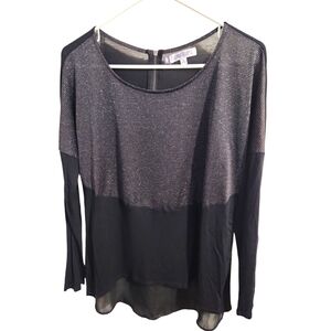Jennifer Lopez Top Medium Zippered back BlackCold. Sparkly